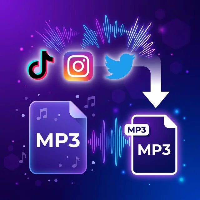 Save Audio from TikTok Instagram Twitter